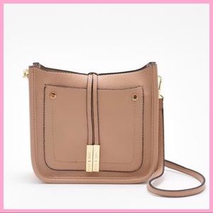 REMI REID | “Fallon” Taupe Leather Crossbody Bag